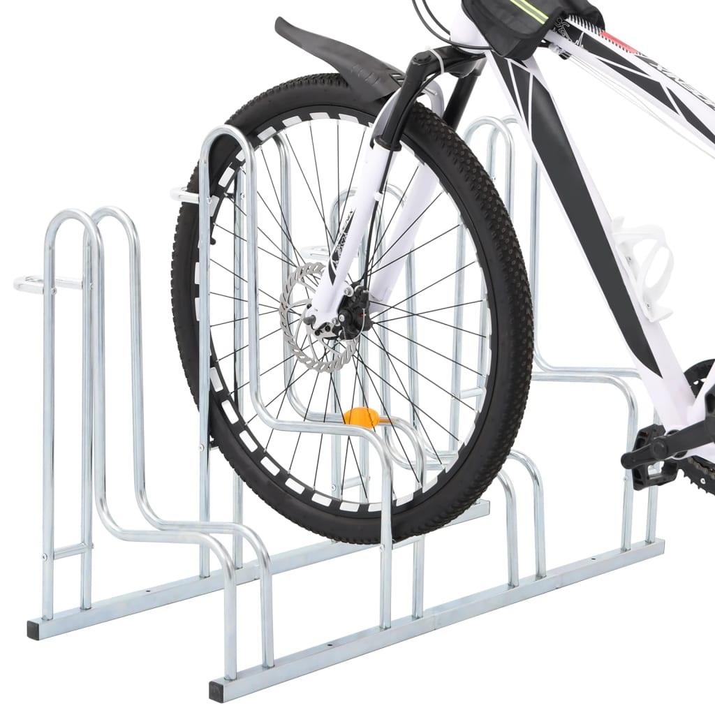 Bicycle Stand For 4 Bikes Floor Freestanding Galvanised Steel