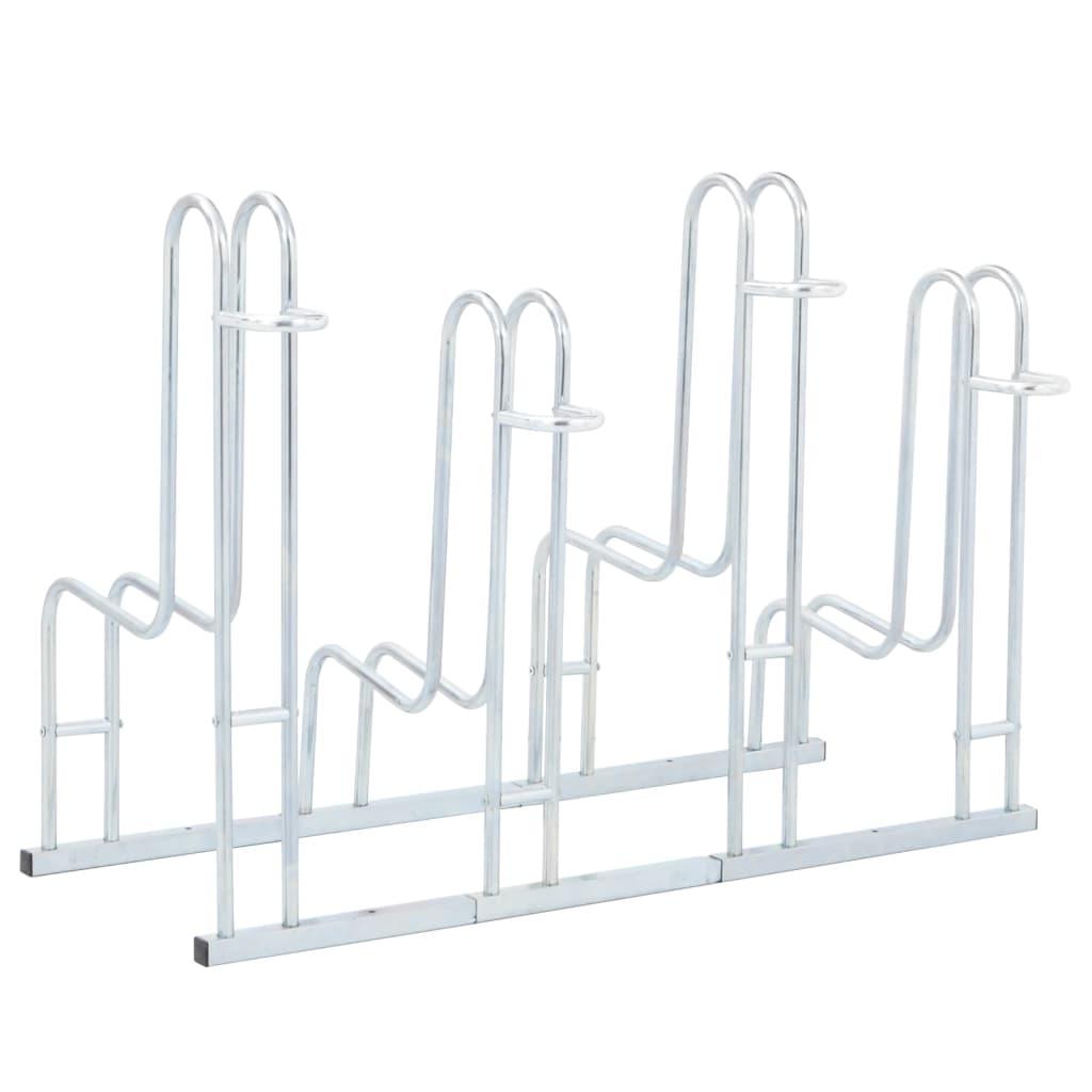 Bicycle Stand For 4 Bikes Floor Freestanding Galvanised Steel