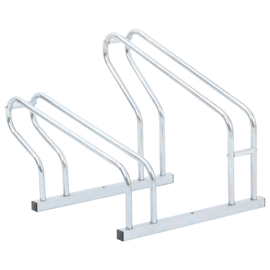 Bicycle Stand For 2 Bikes Floor Freestanding Galvanised Steel