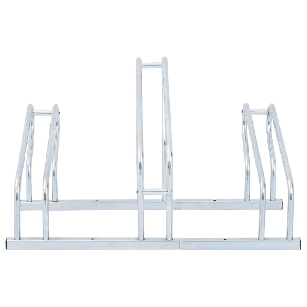 Bicycle Stand For 3 Bikes Floor Freestanding Galvanised Steel