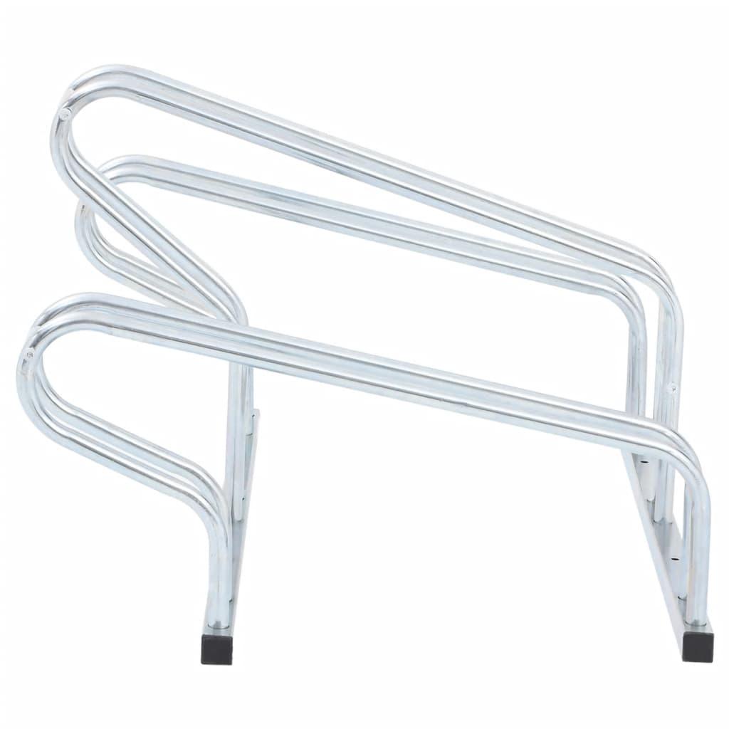 Bicycle Stand For 3 Bikes Floor Freestanding Galvanised Steel