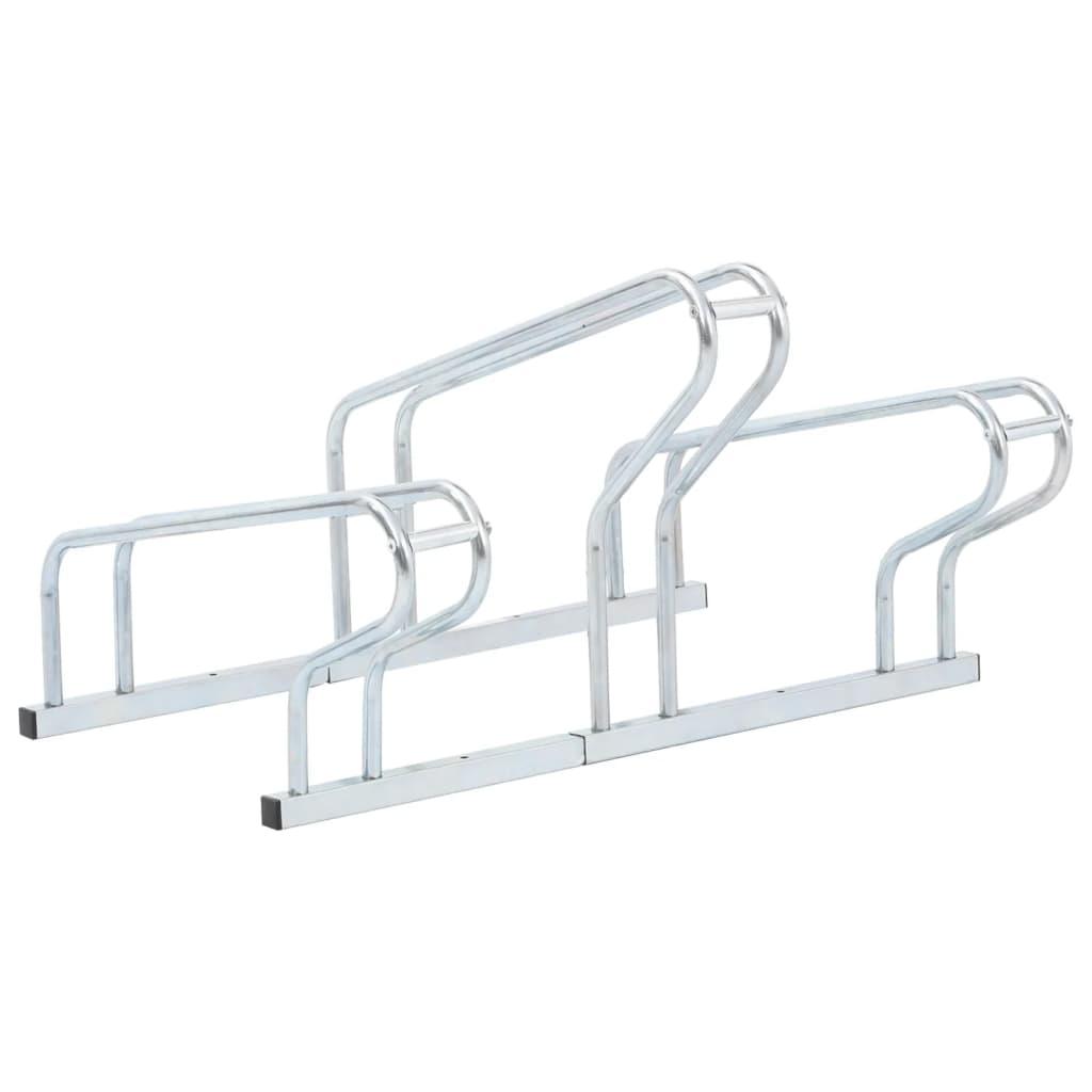 Bicycle Stand For 3 Bikes Floor Freestanding Galvanised Steel