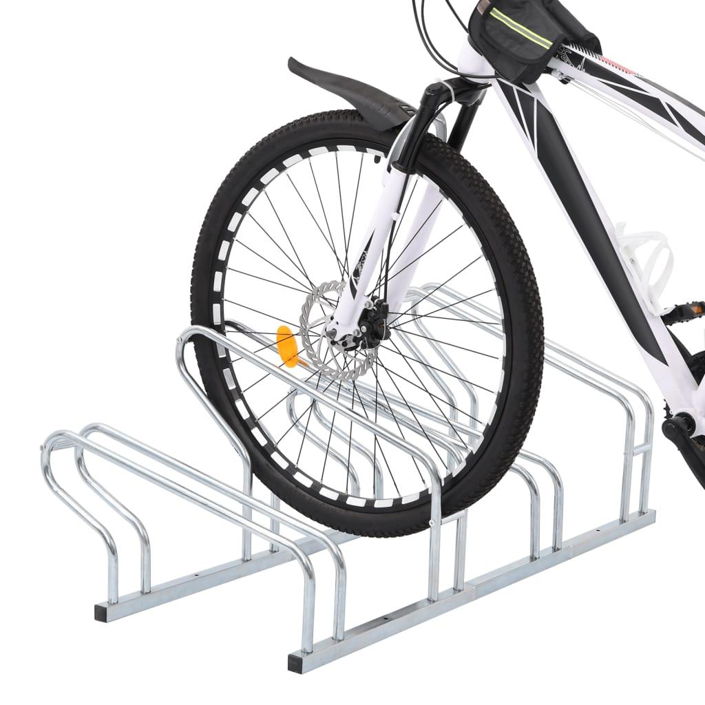 Bicycle Stand For 4 Bikes Floor Freestanding Galvanised Steel