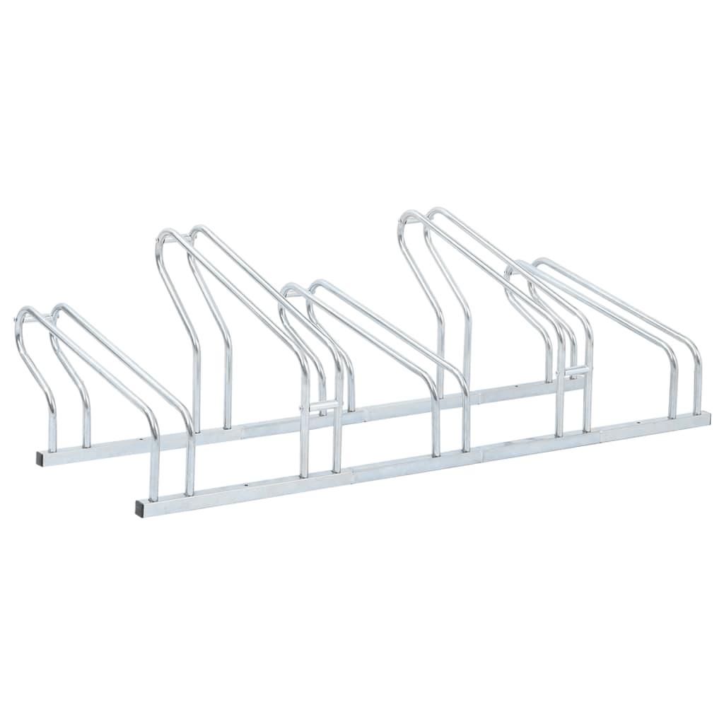 Bicycle Stand For 5 Bikes Floor Freestanding Galvanised Steel