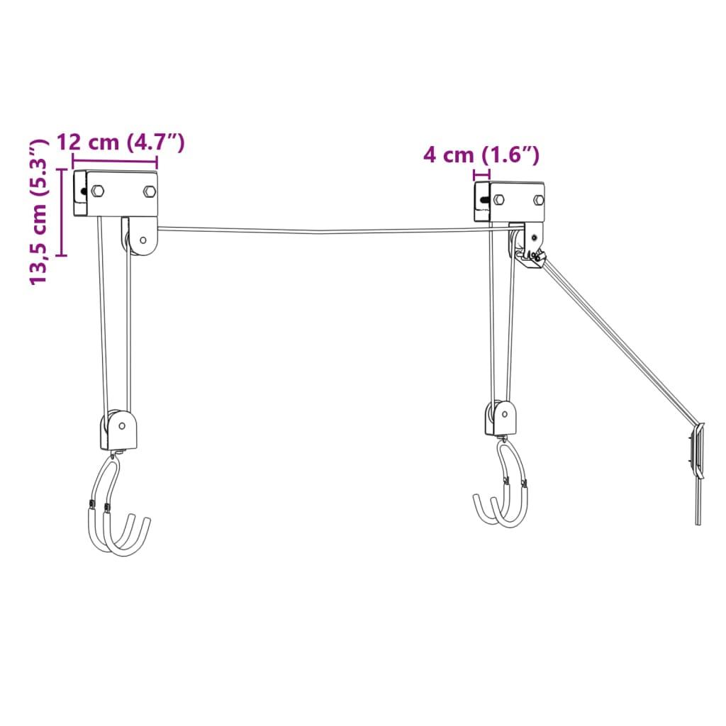 Bike Hoist With Ceiling Mount 57 Kg