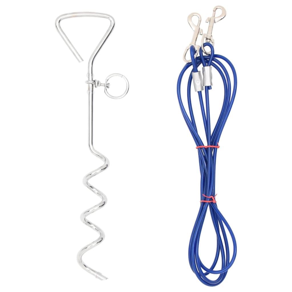 Dog Tie Out Cable With Ground Stake