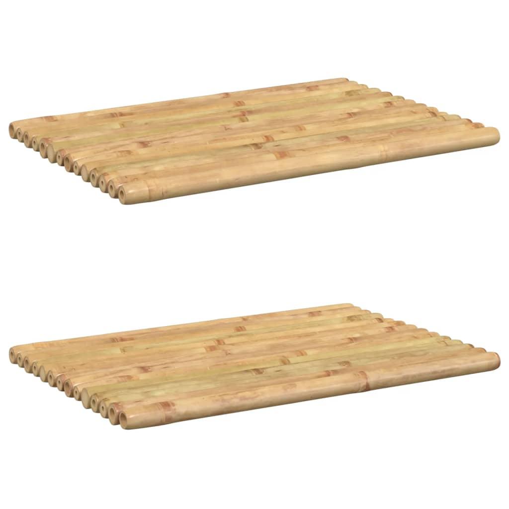 Bath Mats 2 Pcs Bamboo