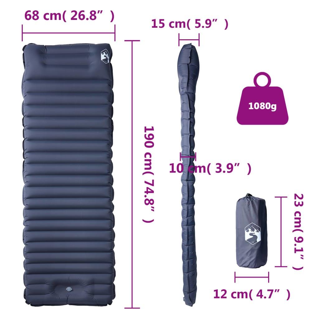 Self Inflating Camping Mattress With Pillow 1-Person