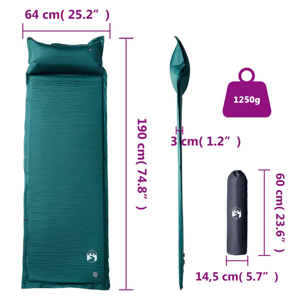 Self Inflating Camping Mattress With Pillow 1-Person