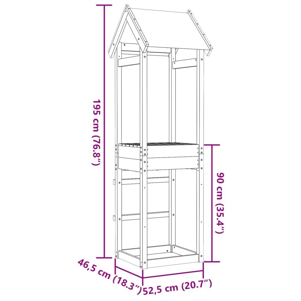 Play Tower 52.5X46.5X195 Cm Solid Wood Pine