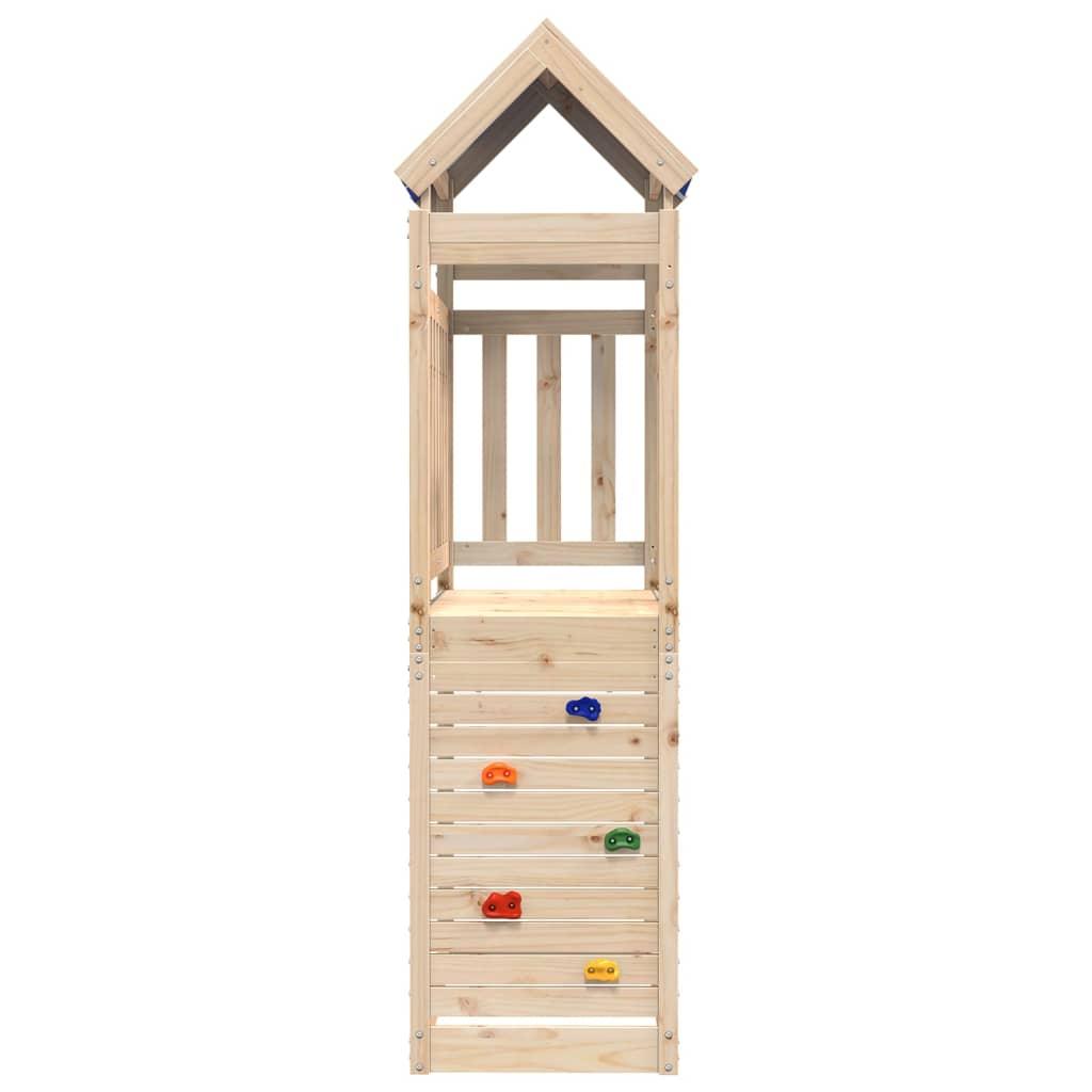 Play Tower With Rockwall 110.5X52.5X215Cm Solid Wood Pine