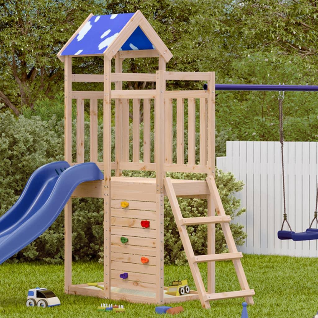 Play Tower With Rockwall 110.5X52.5X215Cm Impregnated Wood Pine