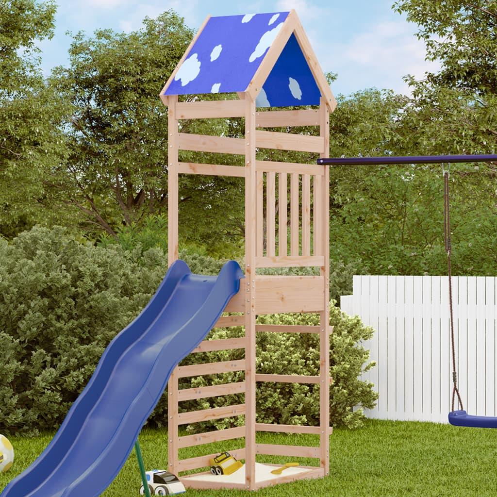 Play Tower With Rockwall 85X52.5X265 Cm Solid Wood Pine