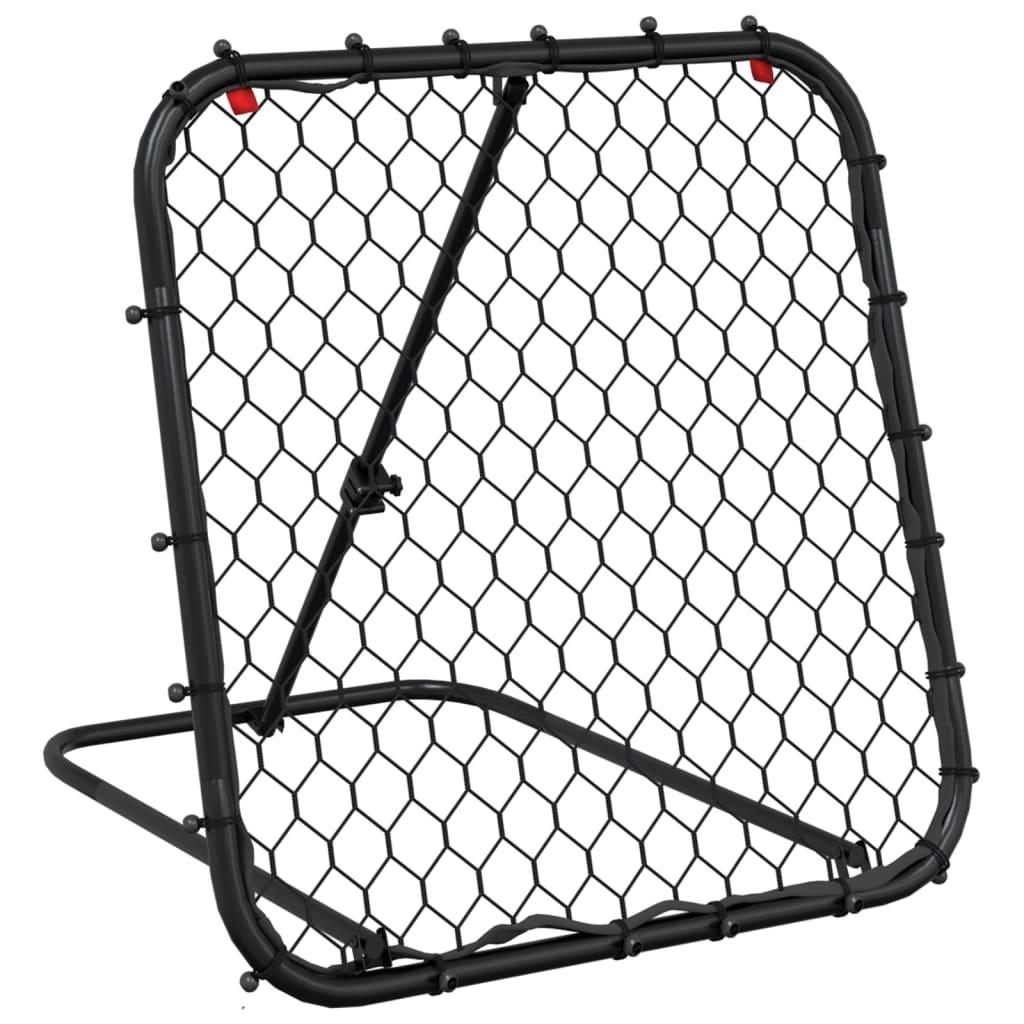 Football Rebounder Adjustable Black 84X73X60-80 Cm Steel