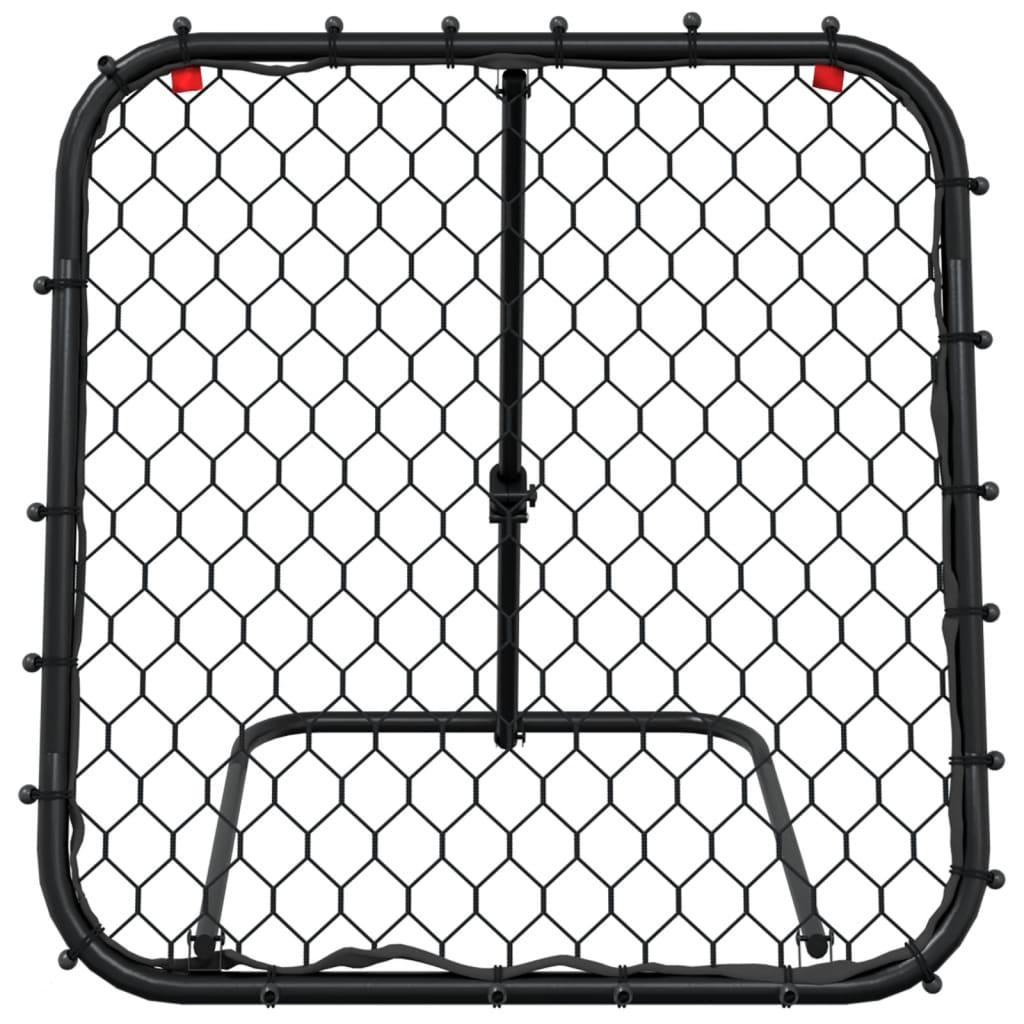 Football Rebounder Adjustable Black 84X73X60-80 Cm Steel