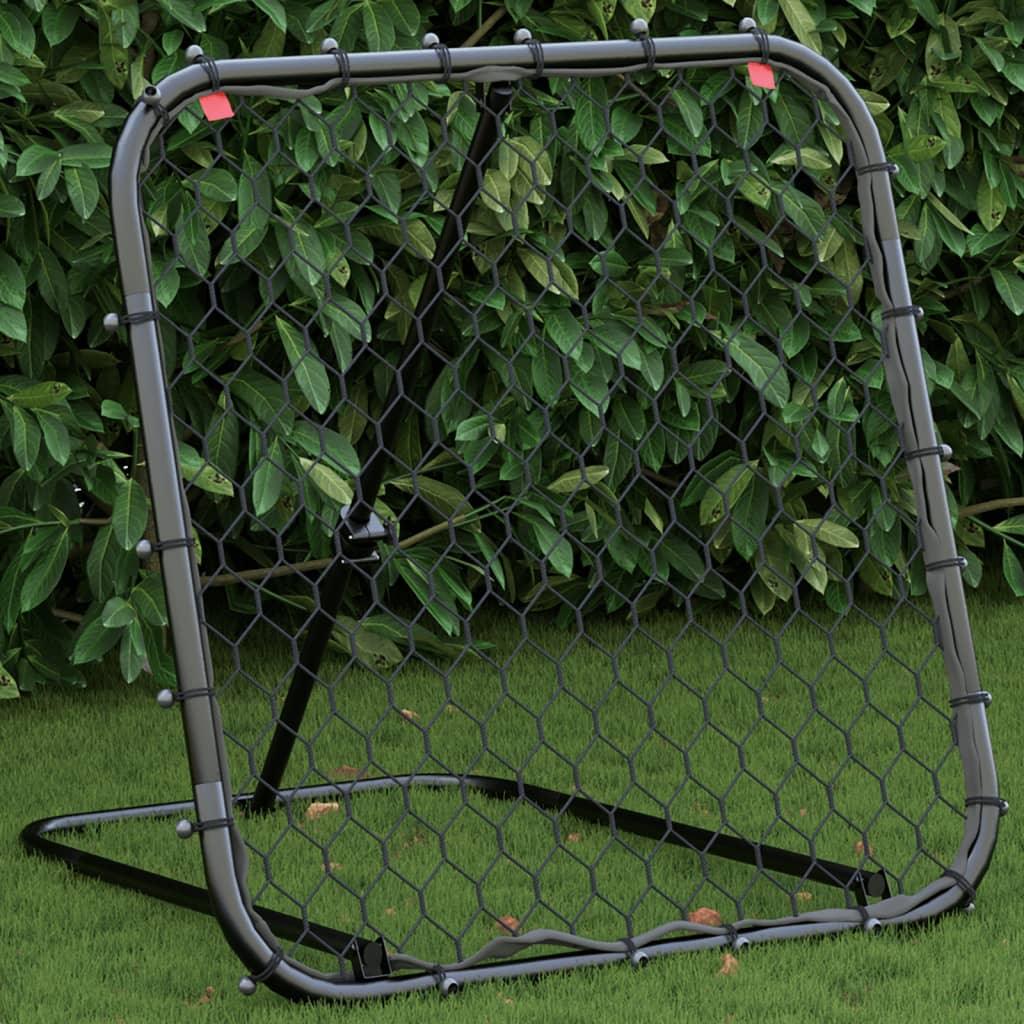 Football Rebounder Adjustable Black 84X73X60-80 Cm Steel