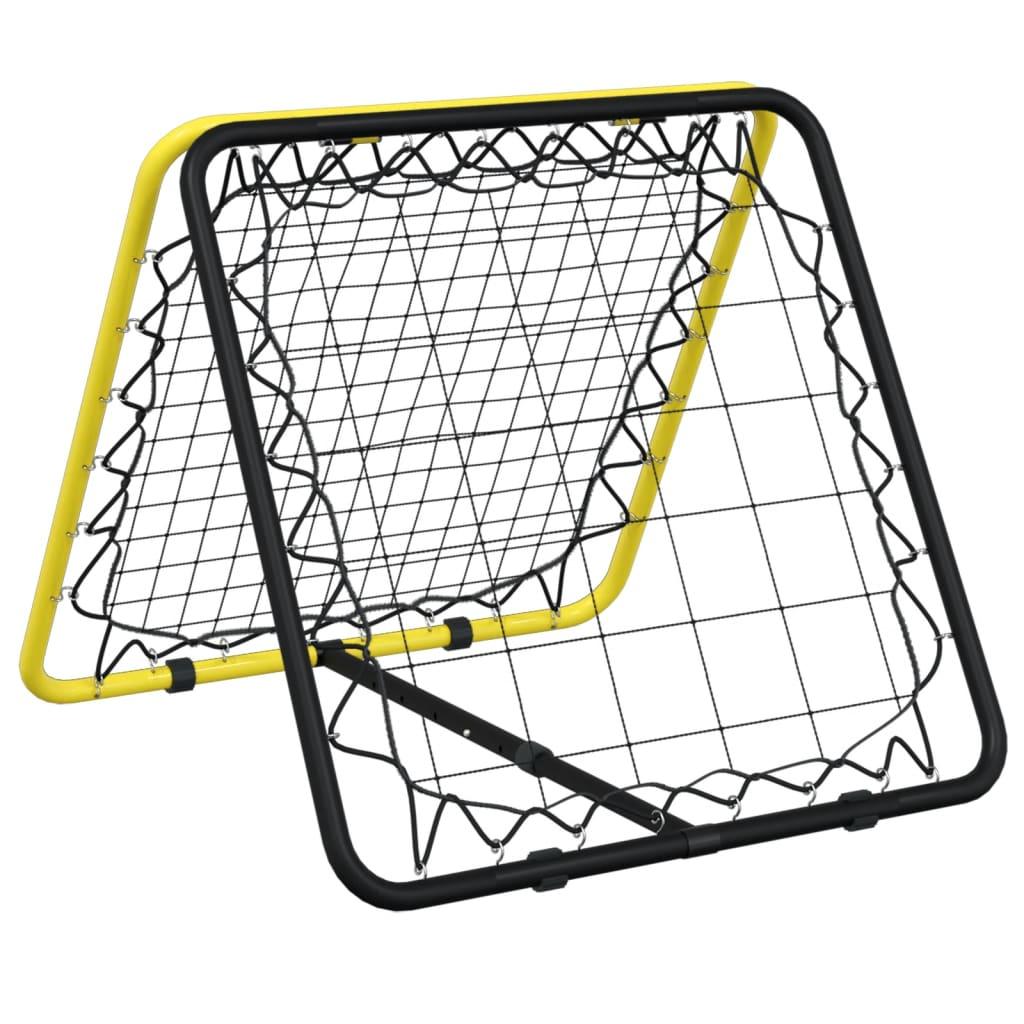 Football Rebounder Double Side Adjustable Yellow And Black Steel