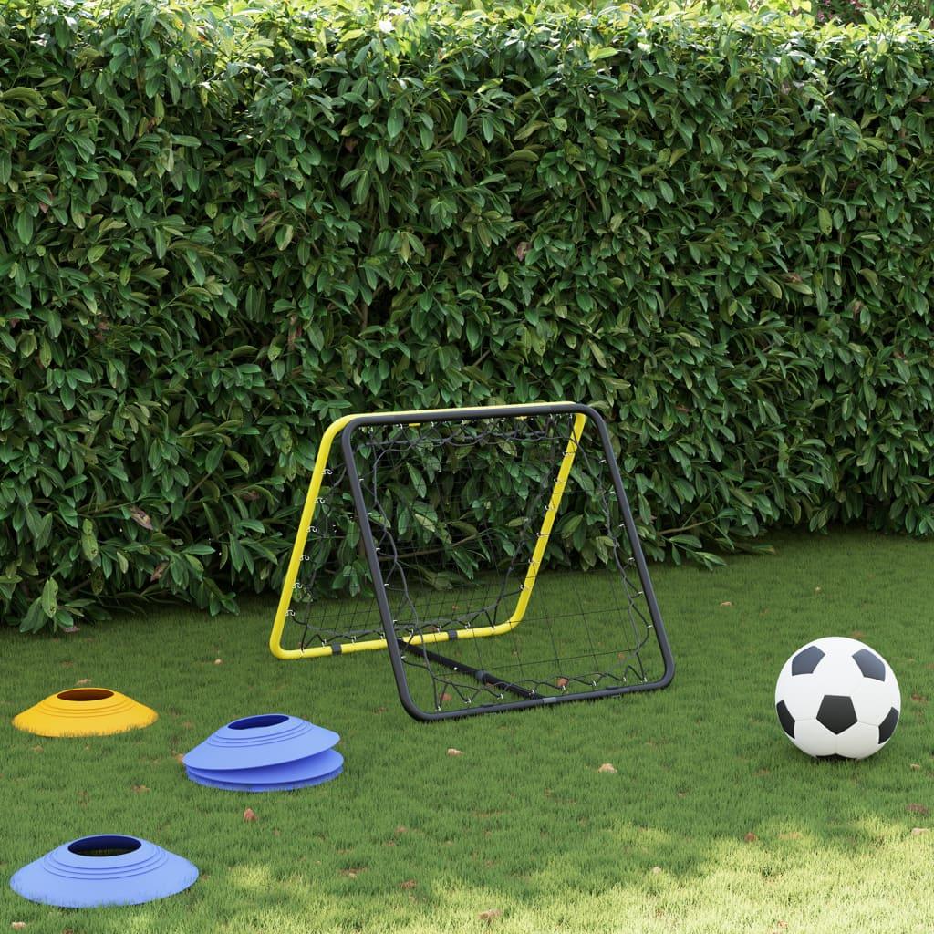 Football Rebounder Double Side Adjustable Yellow And Black Steel