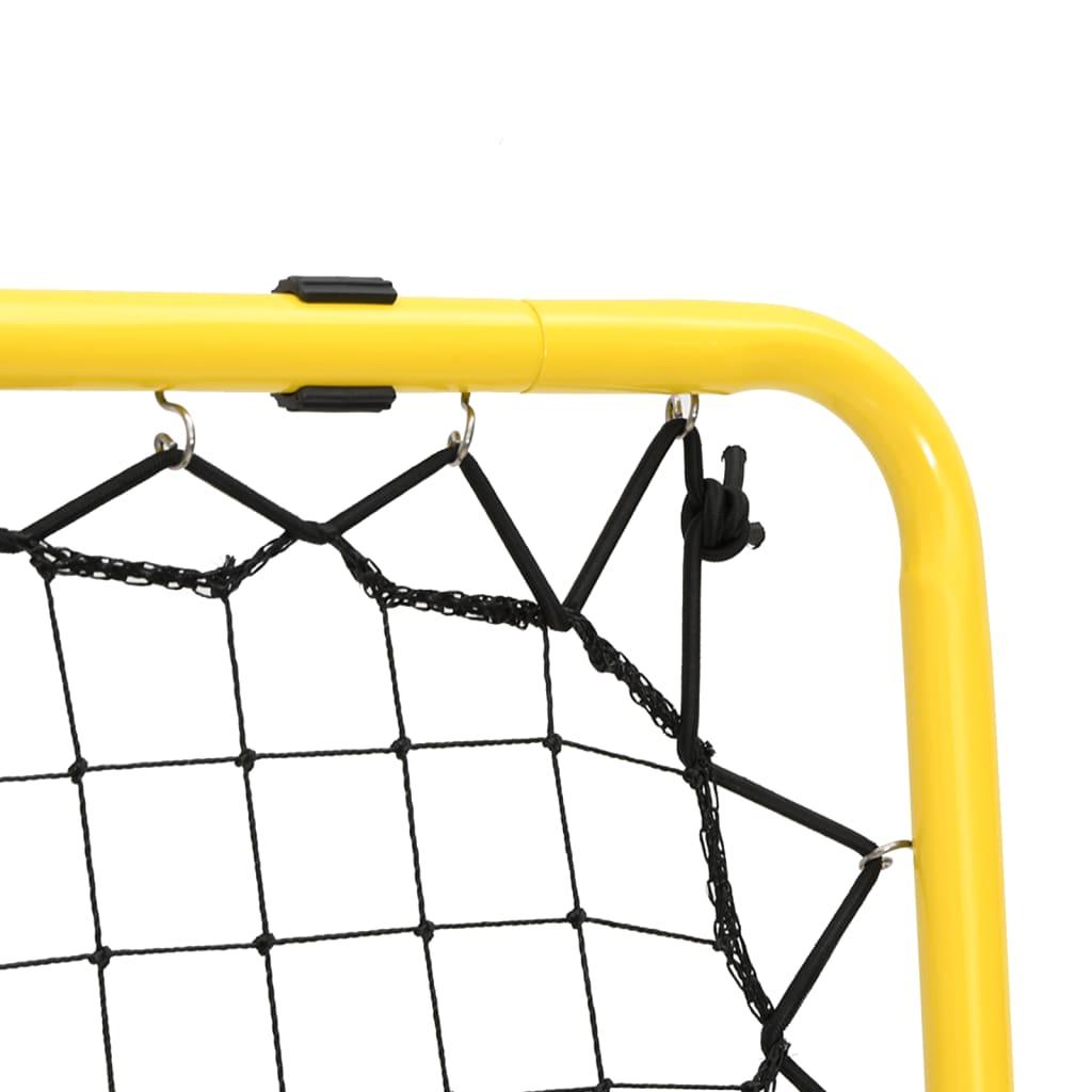 Football Rebounder Double Side Adjustable Yellow And Black Steel