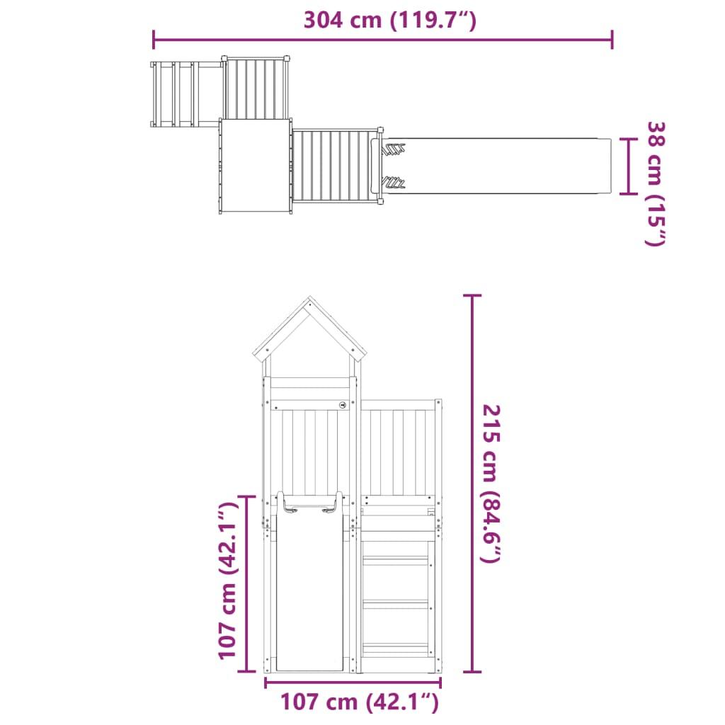 Outdoor Playset Impregnated Wood Pine