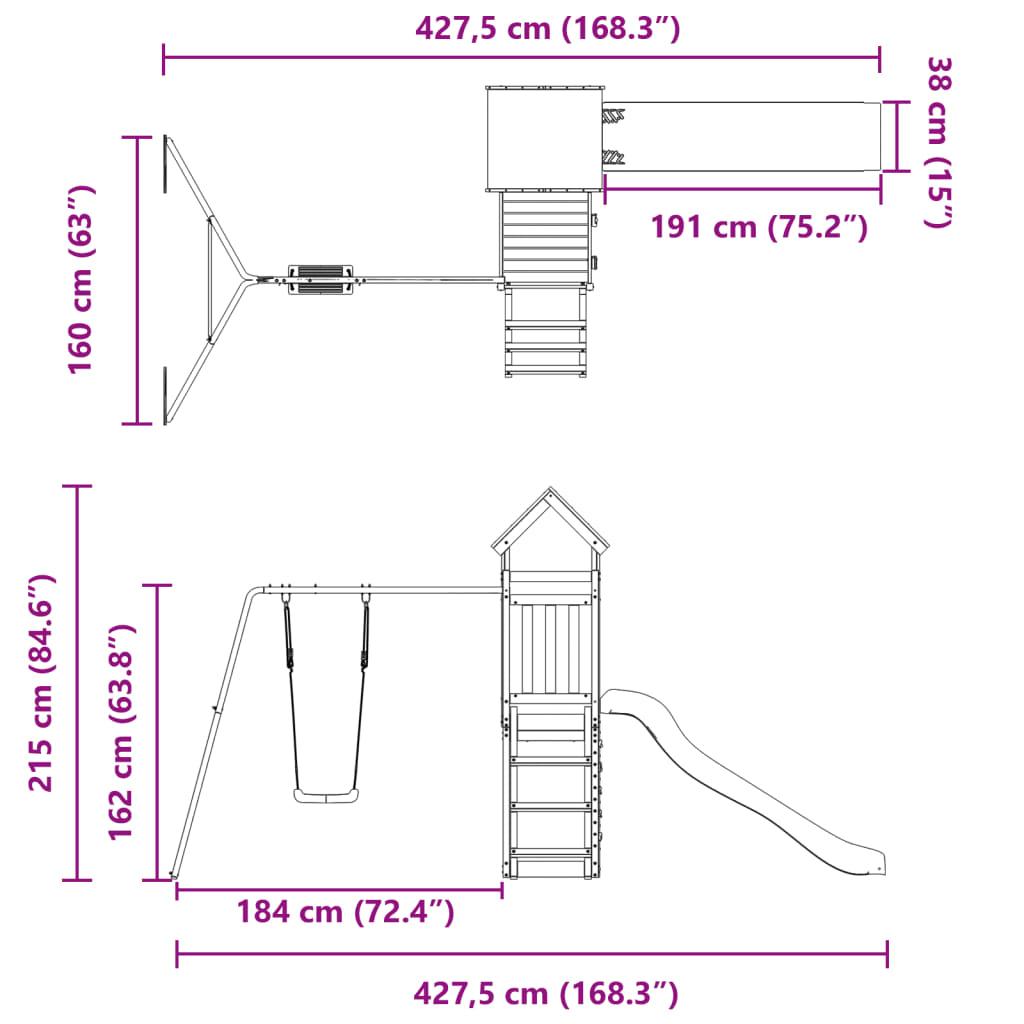 Outdoor Playset Impregnated Wood Pine