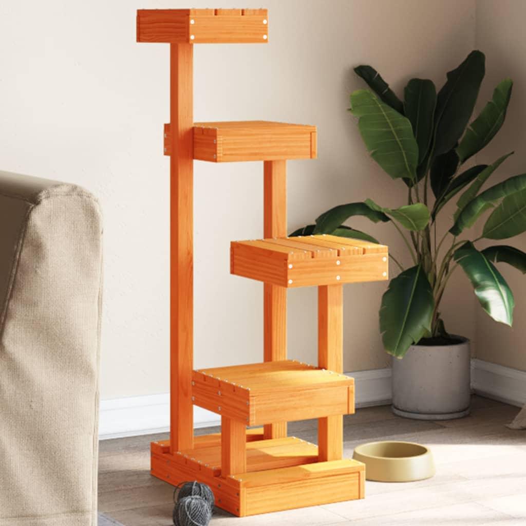 Cat Tree 45.5X49X103 Cm Solid Wood Pine