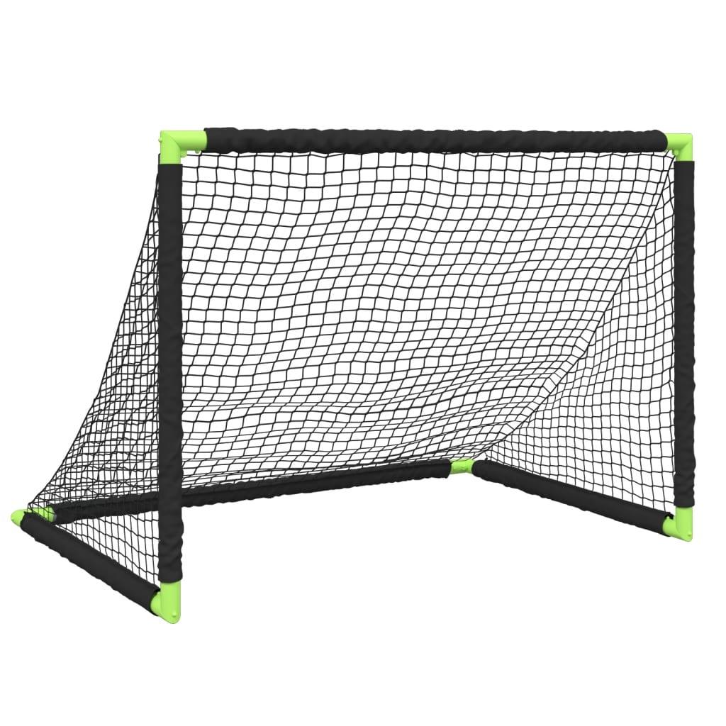 Kids' Football Goal Foldable Black 90X64X64 Cm