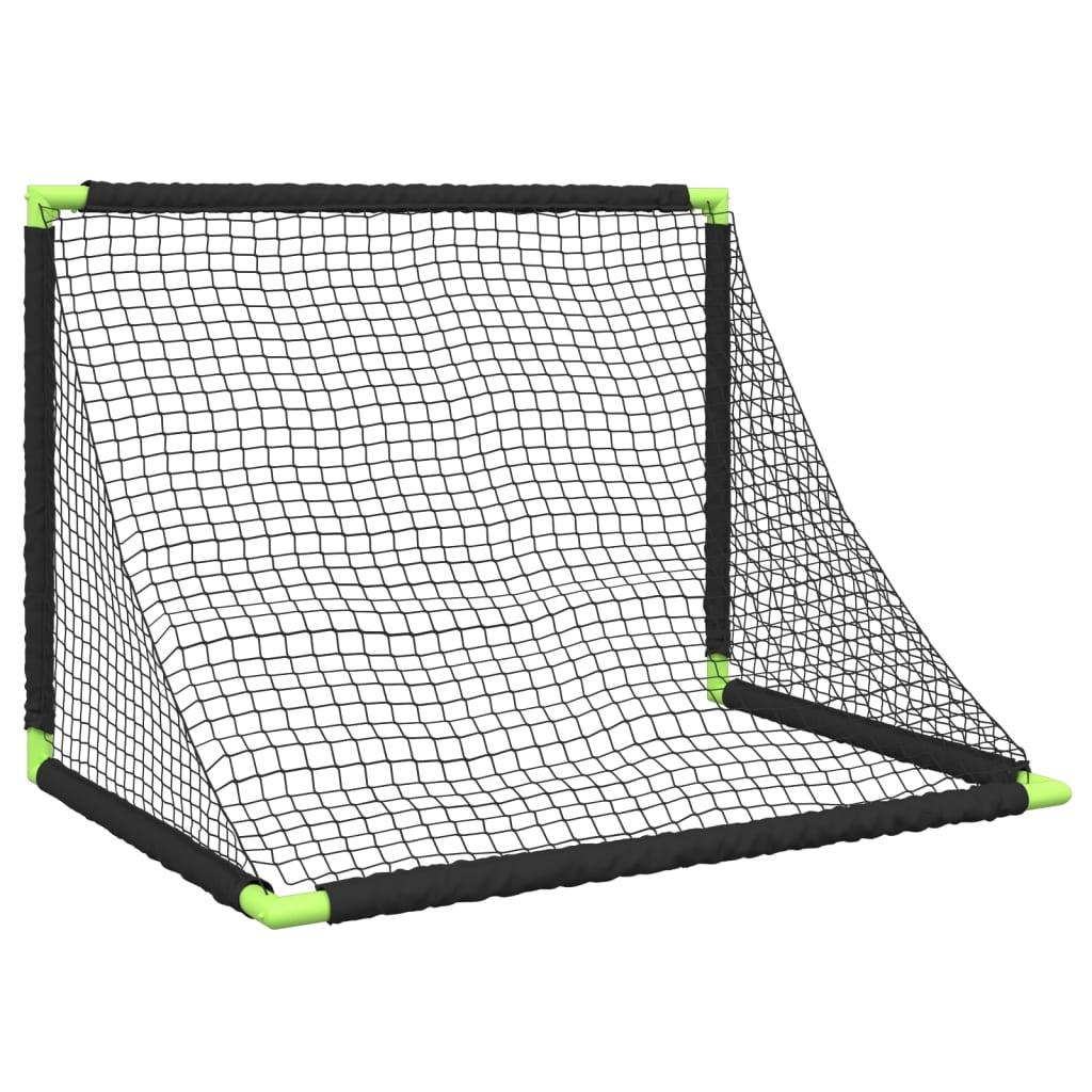 Kids' Football Goal Foldable Black 90X64X64 Cm