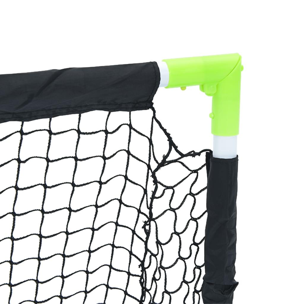 Kids' Football Goal Foldable Black 90X64X64 Cm