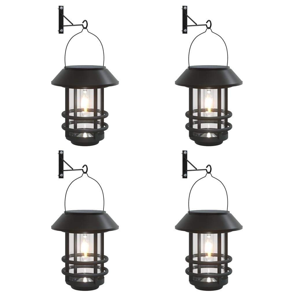 Solar Outdoor Wall Lanterns 4 Pcs