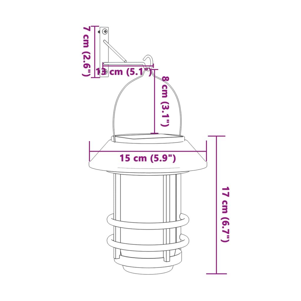 Solar Outdoor Wall Lanterns 4 Pcs