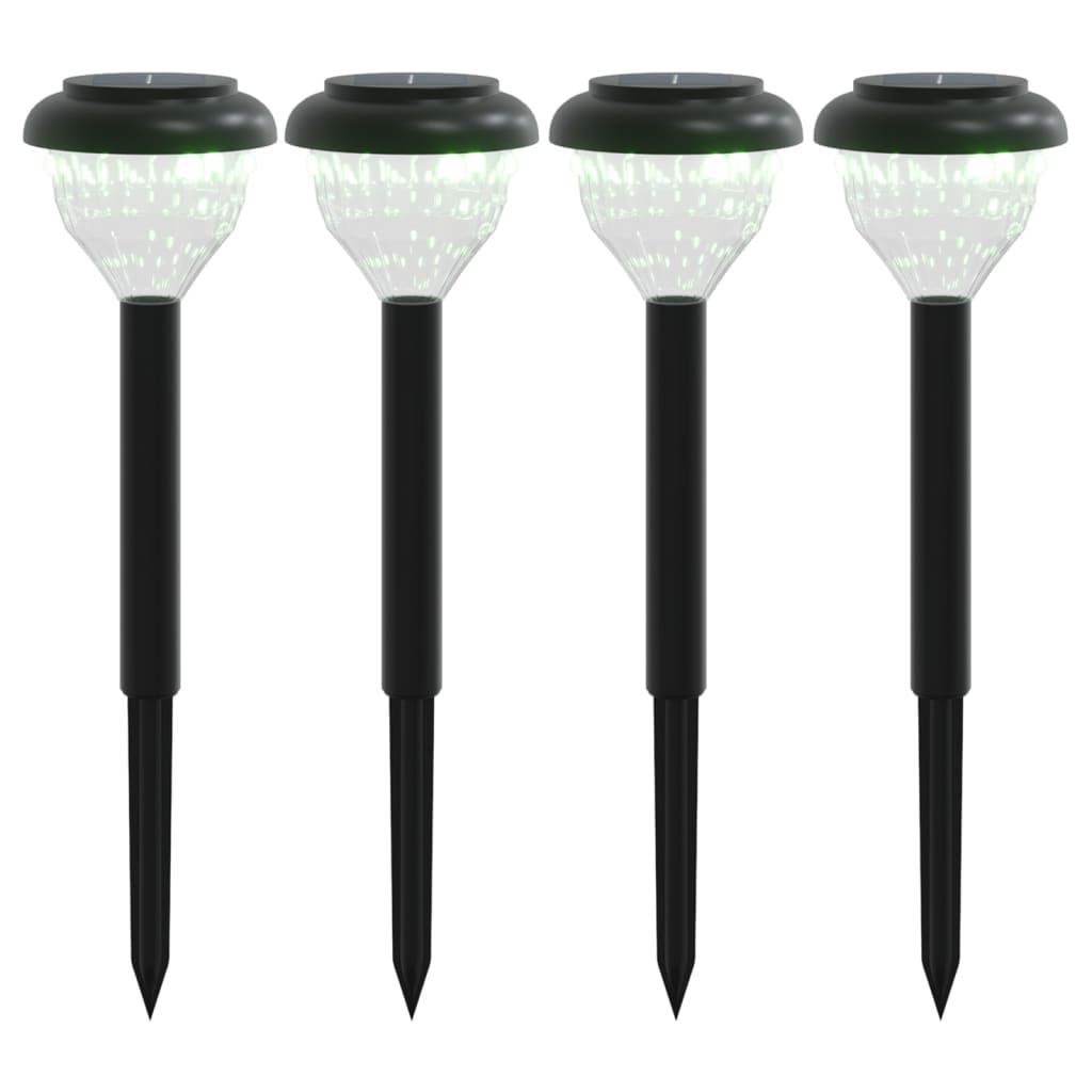 Solar Pathway Lights With Ground Spikes 4 Pcs & Rgb