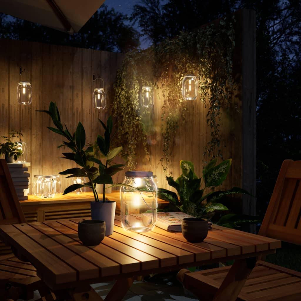 Solar Glass Light For Outdoor 12 Pcs Warm White