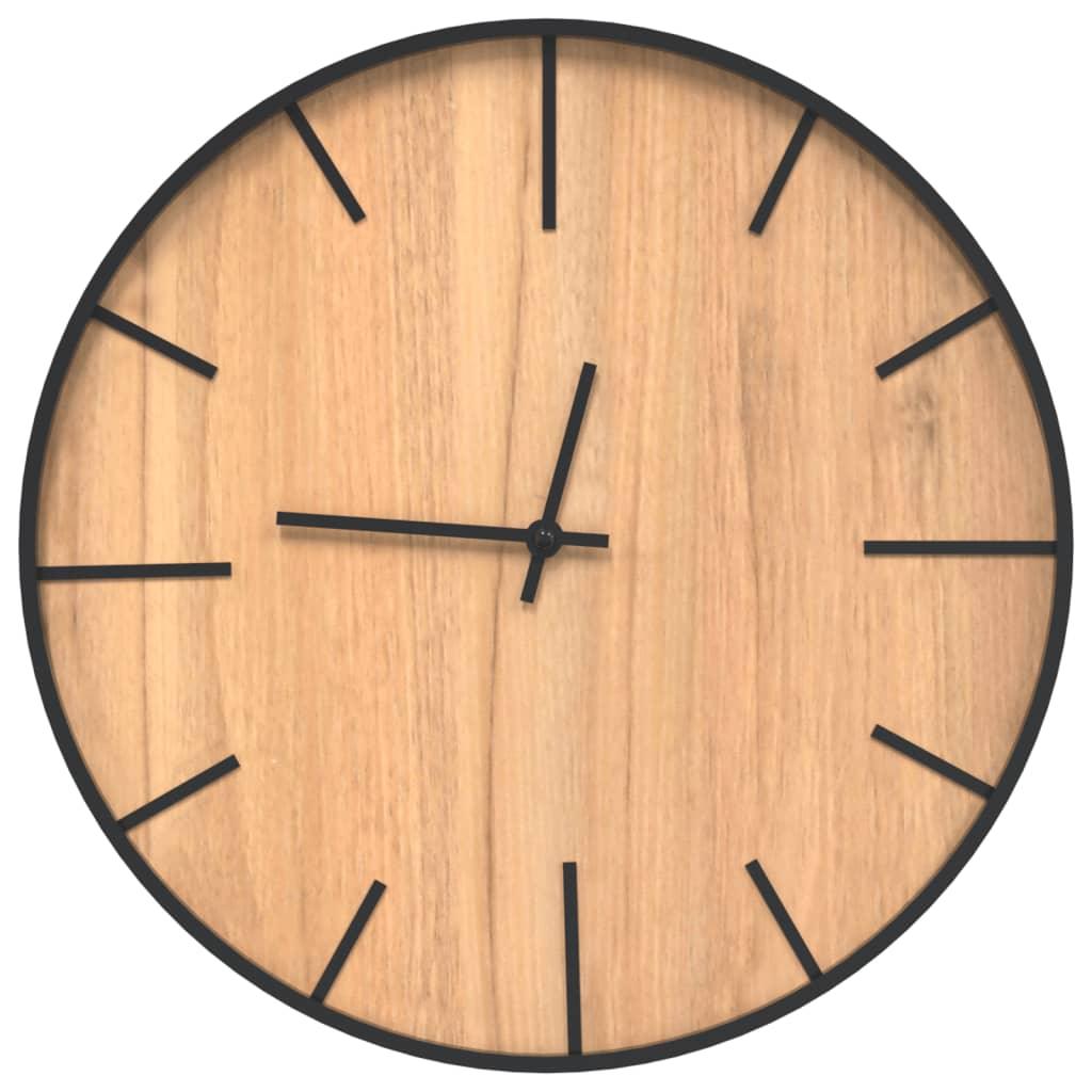 Wall Clock Brown Ø39 Cm Iron And Engineered Wood