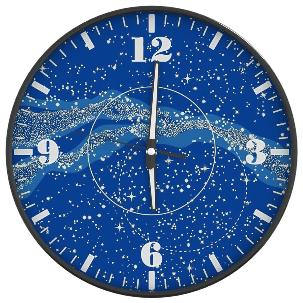 Wall Clock With Luminous Scales And Pointers Blue Ø30 Cm