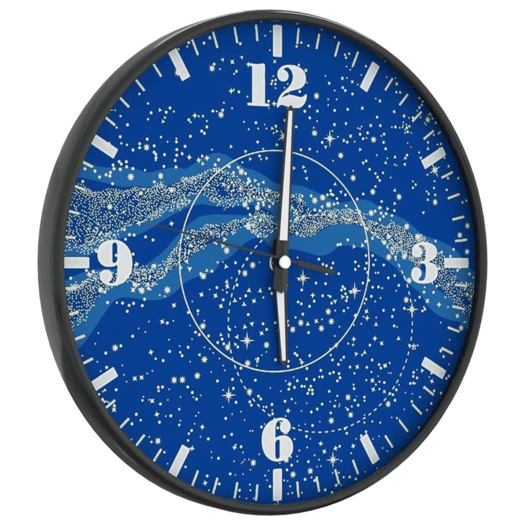 Wall Clock With Luminous Scales And Pointers Blue Ø30 Cm