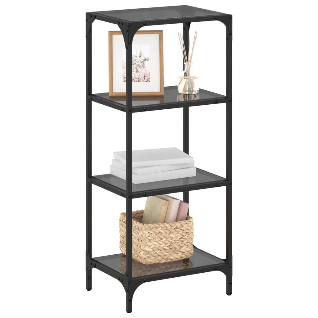 Storage Rack With Glass Top Steel