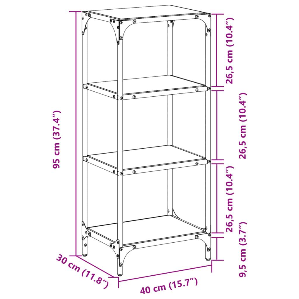 Storage Rack With Glass Top Steel