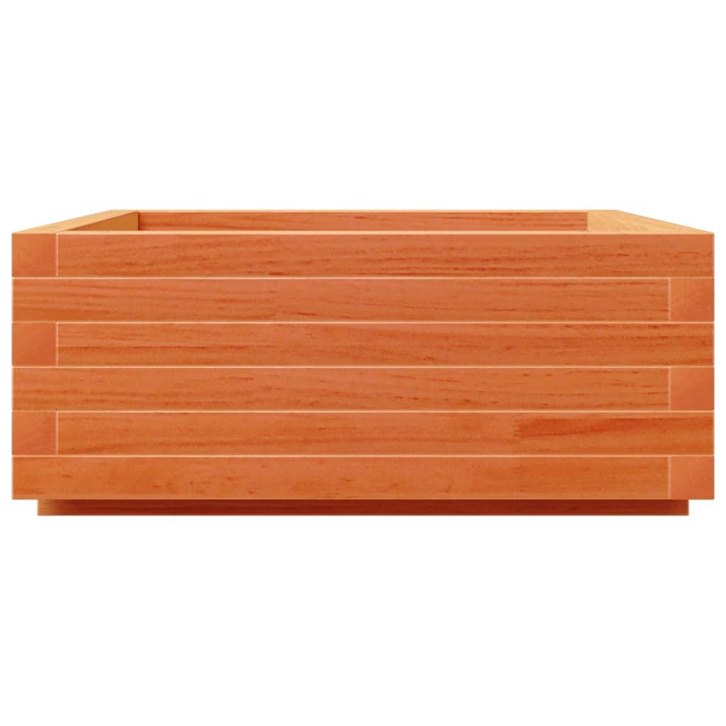 Garden Planter Wax Brown 60X60X26.5 Cm Solid Wood Pine