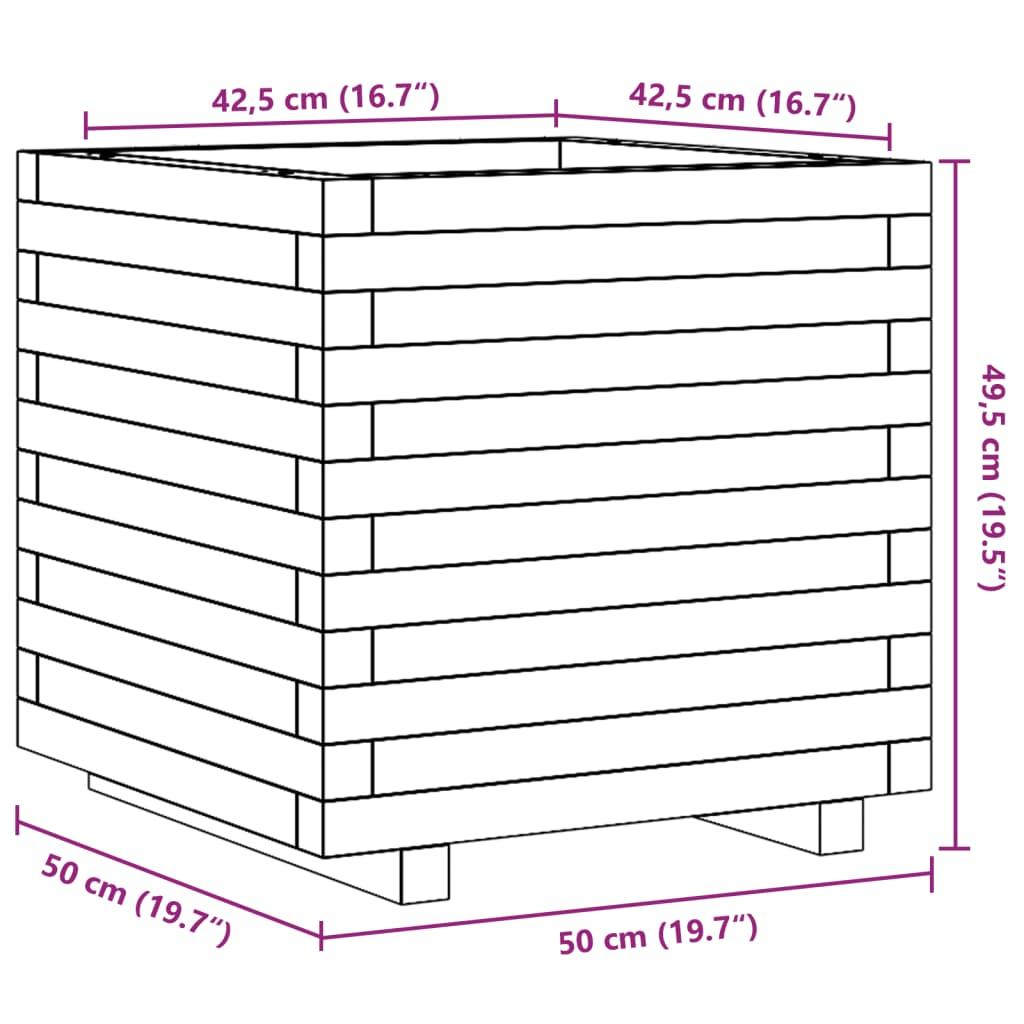 Garden Planter 50X50X49.5 Cm Solid Wood Douglas