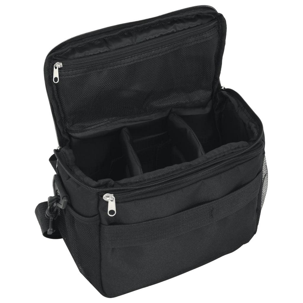 Camera Bag With Waterproof Cover Black Oxford Fabric