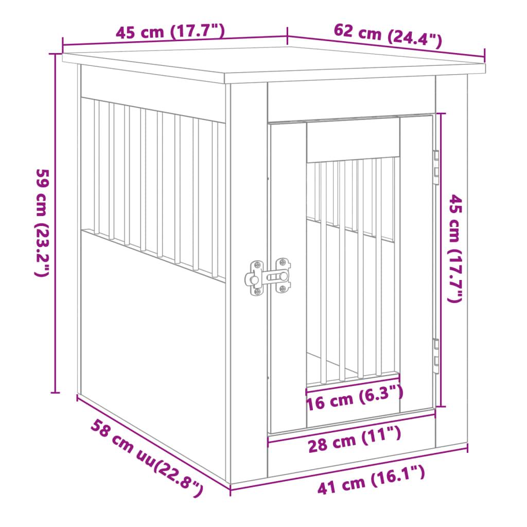 Trendyproduct.co.uk Dog Crate Furniture Sonoma Oak 45X62X59 Cm Engineered Wood vidaXL Animals & Pet Supplies Animals & Pet Supplies > Pet Supplies > Dog Supplies > Dog Houses Brown Dog Houses Dog Supplies parcel Pet Supplies vidaXL