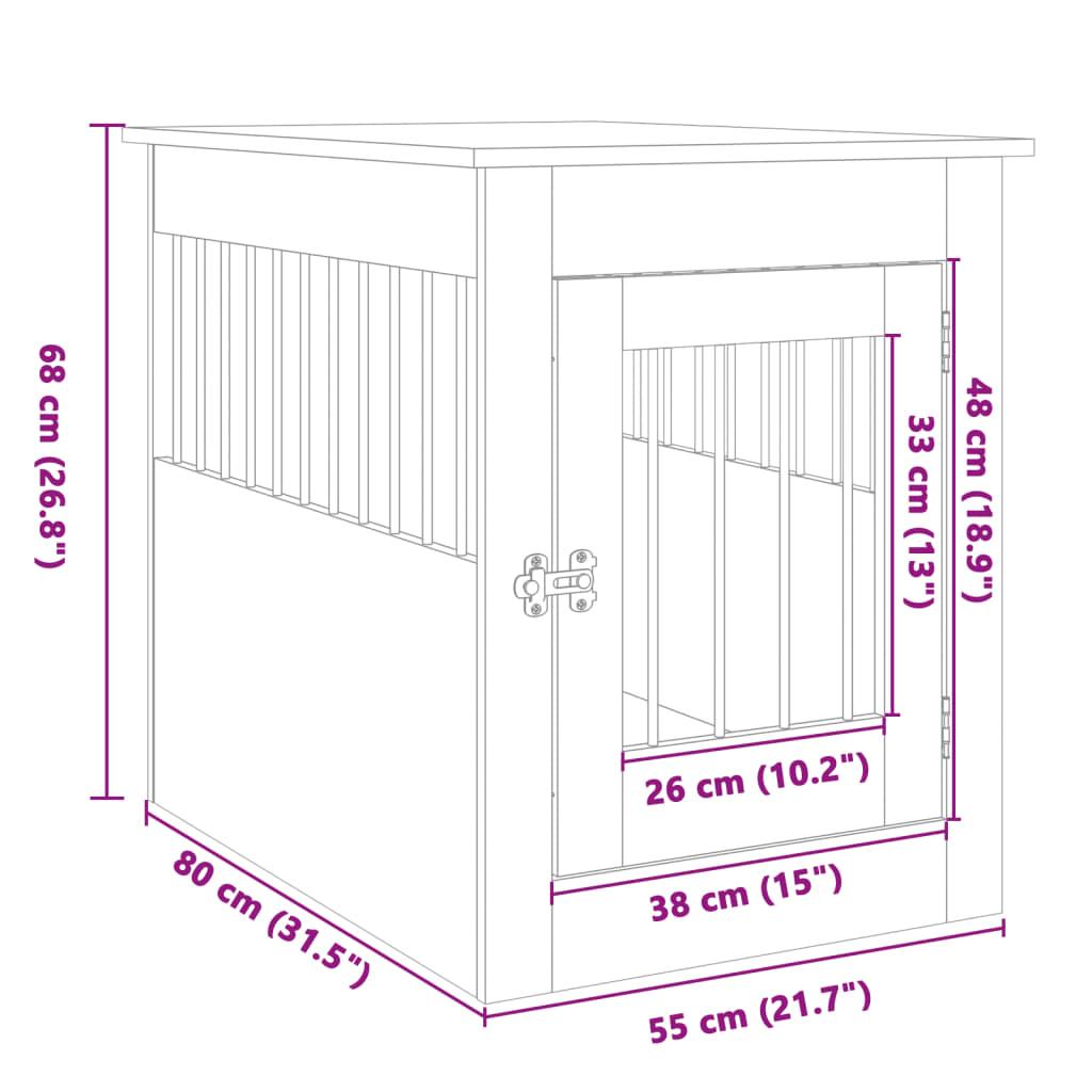 Trendyproduct.co.uk Dog Crate Furniture Sonoma Oak 55X80X68 Cm Engineered Wood vidaXL Animals & Pet Supplies Animals & Pet Supplies > Pet Supplies > Dog Supplies > Dog Houses Brown Dog Houses Dog Supplies parcel Pet Supplies vidaXL