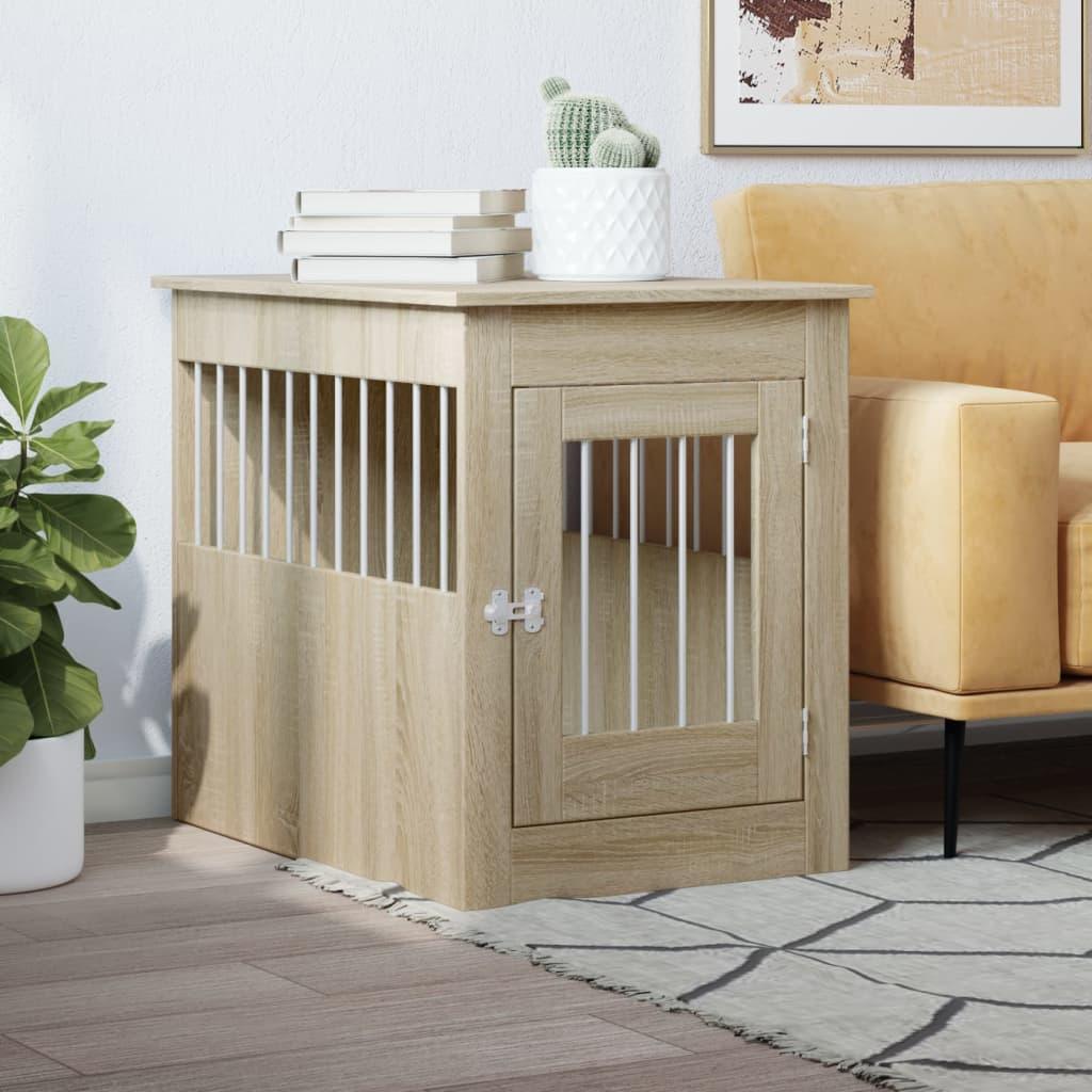 Trendyproduct.co.uk Dog Crate Furniture Sonoma Oak 55X80X68 Cm Engineered Wood vidaXL Animals & Pet Supplies Animals & Pet Supplies > Pet Supplies > Dog Supplies > Dog Houses Brown Dog Houses Dog Supplies parcel Pet Supplies vidaXL