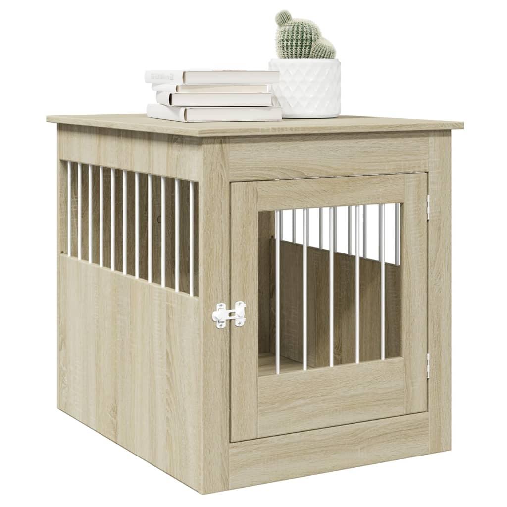 Trendyproduct.co.uk Dog Crate Furniture Sonoma Oak 64.5X80X71 Cm Engineered Wood vidaXL Animals & Pet Supplies Animals & Pet Supplies > Pet Supplies > Dog Supplies > Dog Houses Brown Dog Houses Dog Supplies parcel Pet Supplies vidaXL