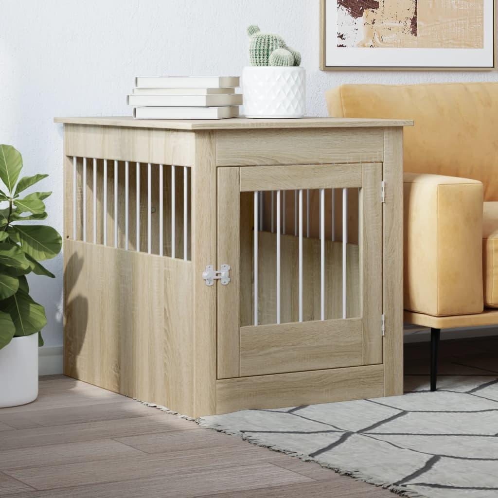 Trendyproduct.co.uk Dog Crate Furniture Sonoma Oak 64.5X80X71 Cm Engineered Wood vidaXL Animals & Pet Supplies Animals & Pet Supplies > Pet Supplies > Dog Supplies > Dog Houses Brown Dog Houses Dog Supplies parcel Pet Supplies vidaXL