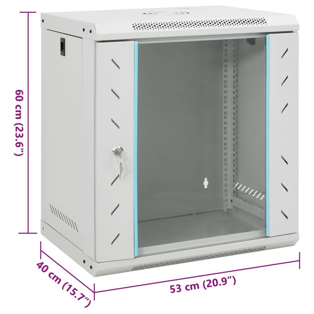 12U Wall Mounted Network Cabinet 19&quot; Ip20 53X40X60 Cm