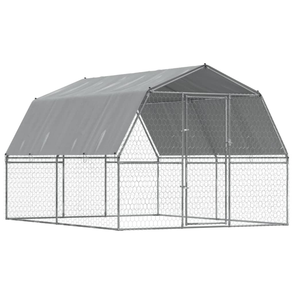 Trendyproduct.co.uk Dog Cages 2 Pcs With Roof And Door Silver Galvanised Steel vidaXL Animals & Pet Supplies Animals & Pet Supplies > Pet Supplies > Dog Supplies > Dog Houses Dog Houses Dog Supplies parcel Pet Supplies Silver vidaXL