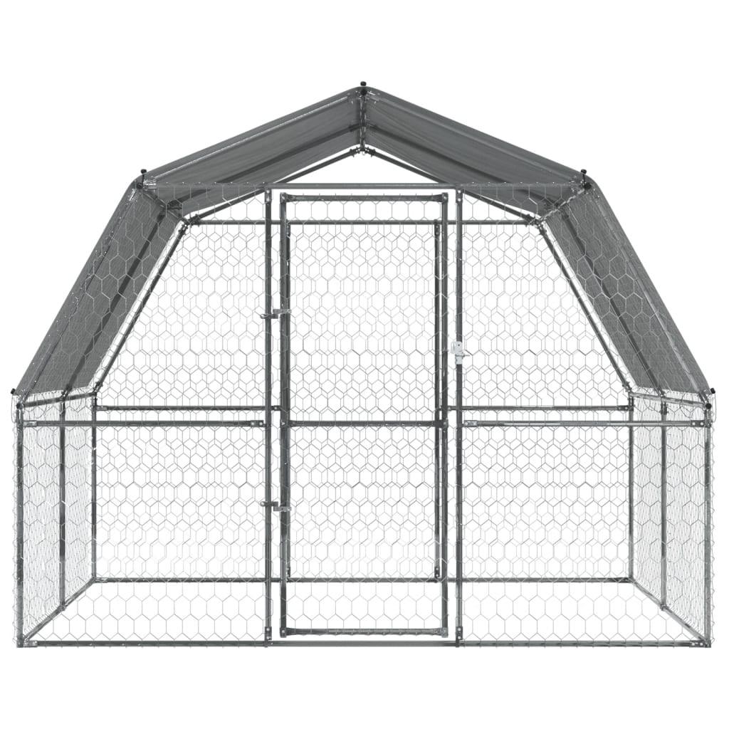 Trendyproduct.co.uk Dog Cages 2 Pcs With Roof And Door Silver Galvanised Steel vidaXL Animals & Pet Supplies Animals & Pet Supplies > Pet Supplies > Dog Supplies > Dog Houses Dog Houses Dog Supplies parcel Pet Supplies Silver vidaXL