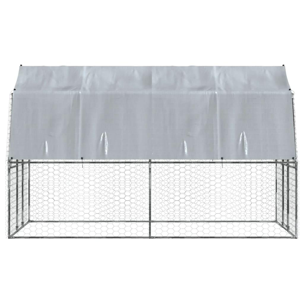 Trendyproduct.co.uk Dog Cages 2 Pcs With Roof And Door Silver Galvanised Steel vidaXL Animals & Pet Supplies Animals & Pet Supplies > Pet Supplies > Dog Supplies > Dog Houses Dog Houses Dog Supplies parcel Pet Supplies Silver vidaXL